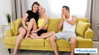 Olivia Sparkle, Zazie – My Stepsister And Her Girlfriend Swallow My Cum – S1:E4 – CumSwappingSis