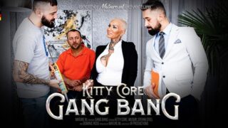 Kitty Core – Three strapping guys fuck MILF Kitty Core until they all come on her big tits – MatureNL