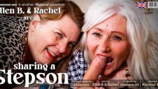 Ellen B, Rachel – An old and young threesome between cougar Ellen B, curvy mature Rachel and her stepson – MatureNL