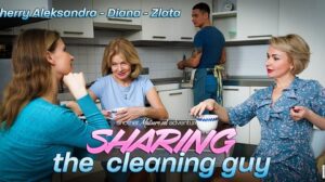 Cherry Aleksandra, Diana, Zlata – Three hot MILFs share one lucky guy and suck and fuck him dry! – MatureNL