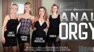 Monica H, Sophia Magic, Evelina Marvellou, Janet Darling – Horny milfs go wild in hardcore anal orgy – MatureNL